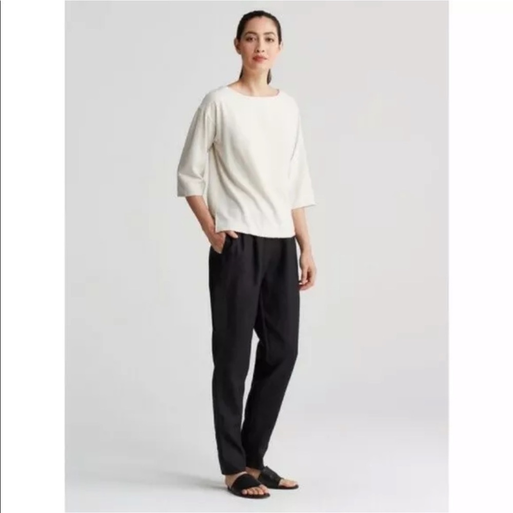 Eileen Fisher - linen slouchy straight pants